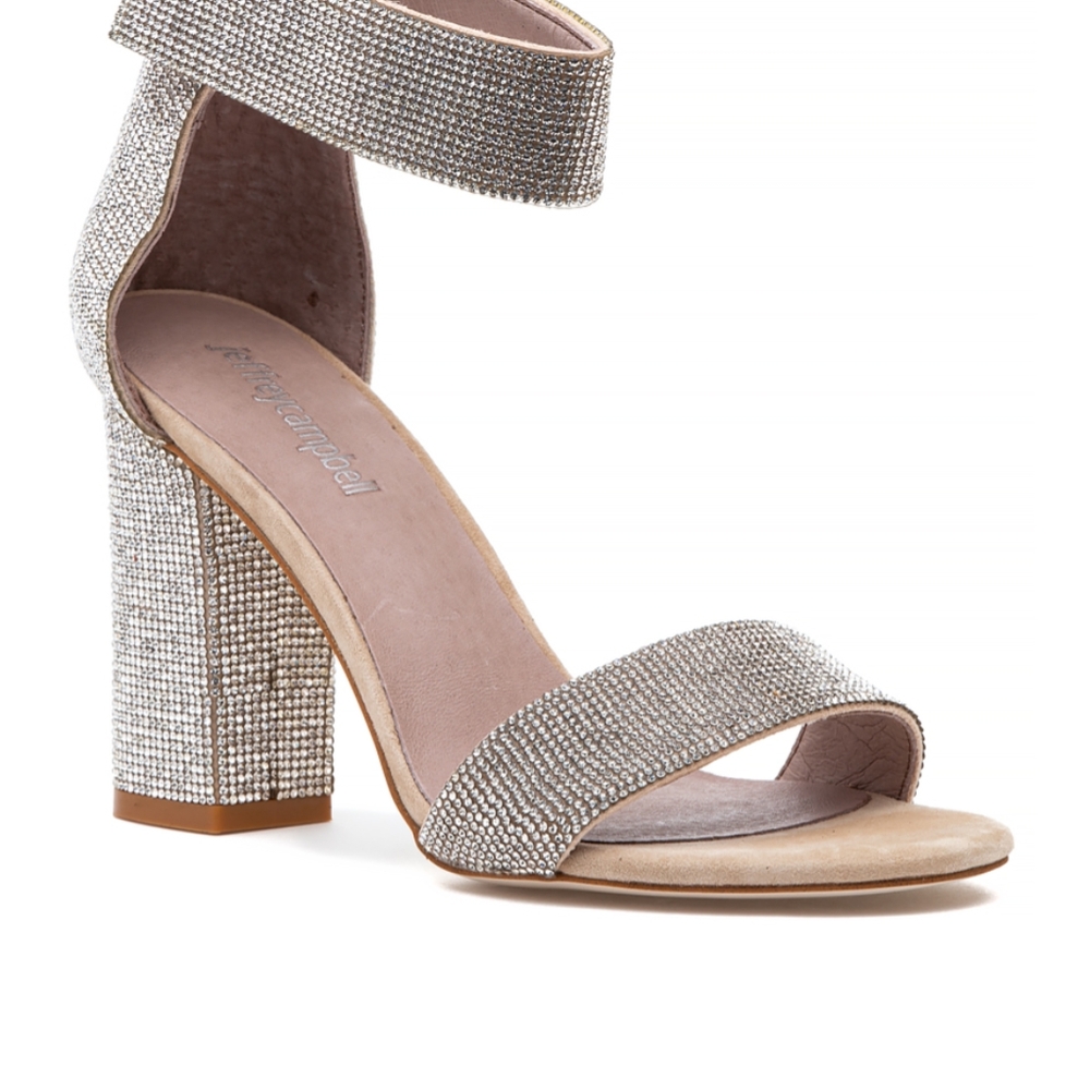 Elegant Silver High Heel Sandals